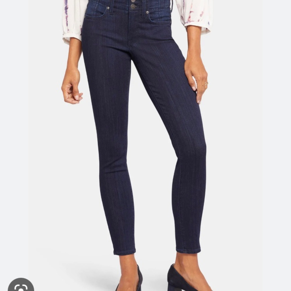 NYDJ Ami Skinny Jeans Blue High Rise Lift Tuck Technology EUC 14😍